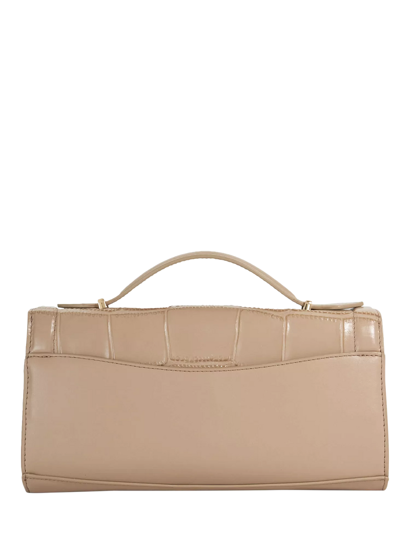 Dune London croc-effect grey grab bag (British brand)