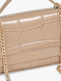 Dune London croc-effect grey grab bag (British brand)