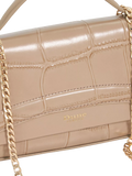 Dune London croc-effect grey grab bag (British brand)