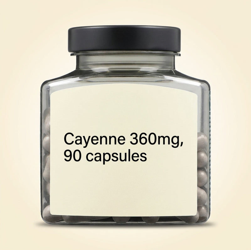 Holland & Barrett Cayenne 360mg 90 capsules, imported from the UK
