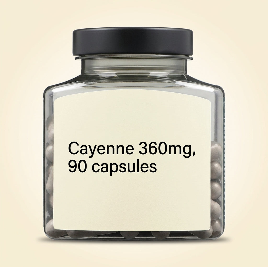 Holland & Barrett Cayenne 360mg 90 capsules, imported from the UK