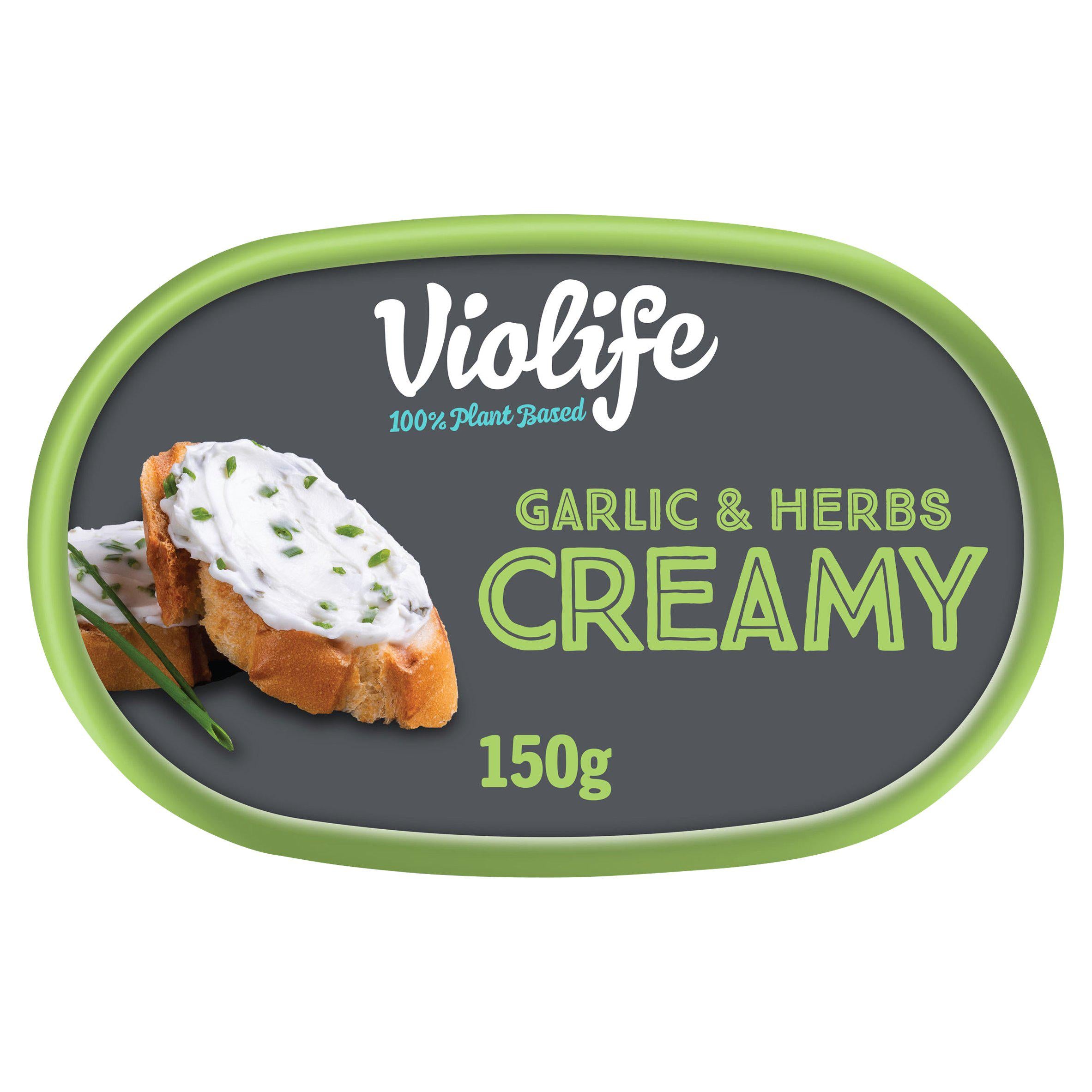 Violife Garlic Herb Creamy Plant Based Alternative 150g GOODS Sainsburys   