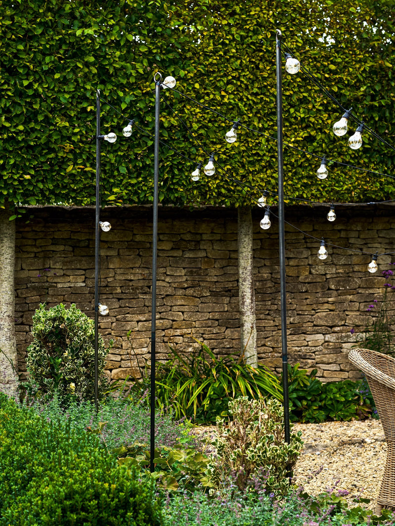 Garden Trading festoon lighting pole black 275cm, imported from the UK