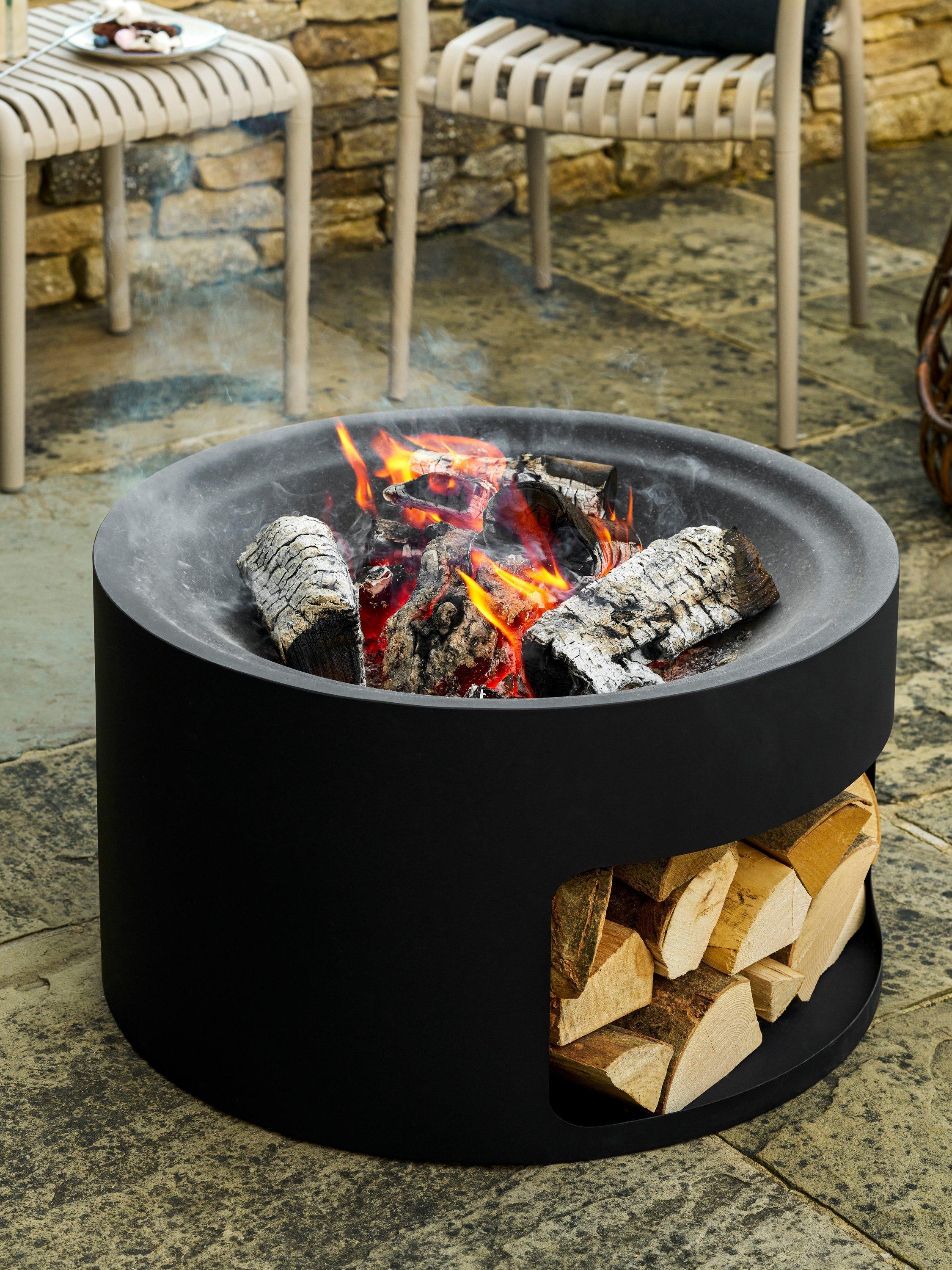 Garden Trading Sarsden fire pit black 70cm, imported from the UK