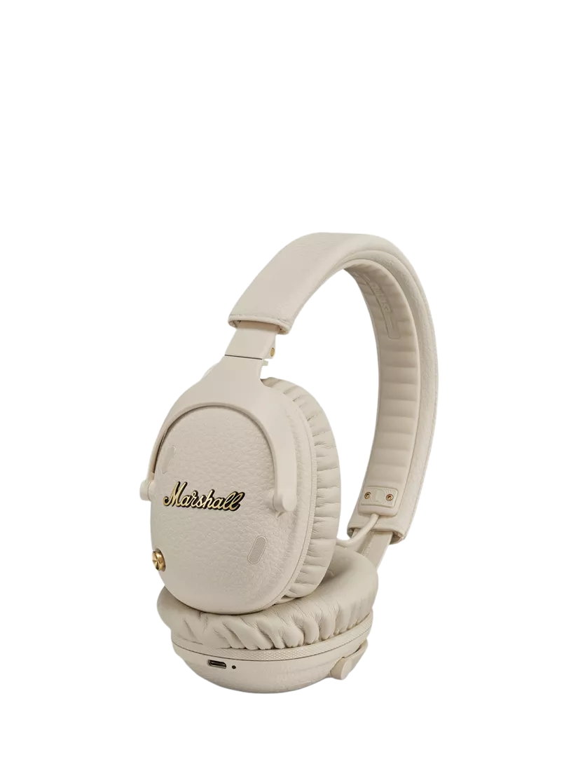 Marshall Monitor III ANC Noise Cancelling Wireless Bluetooth Over-Ear Headphones with Mic/Remote, Cream