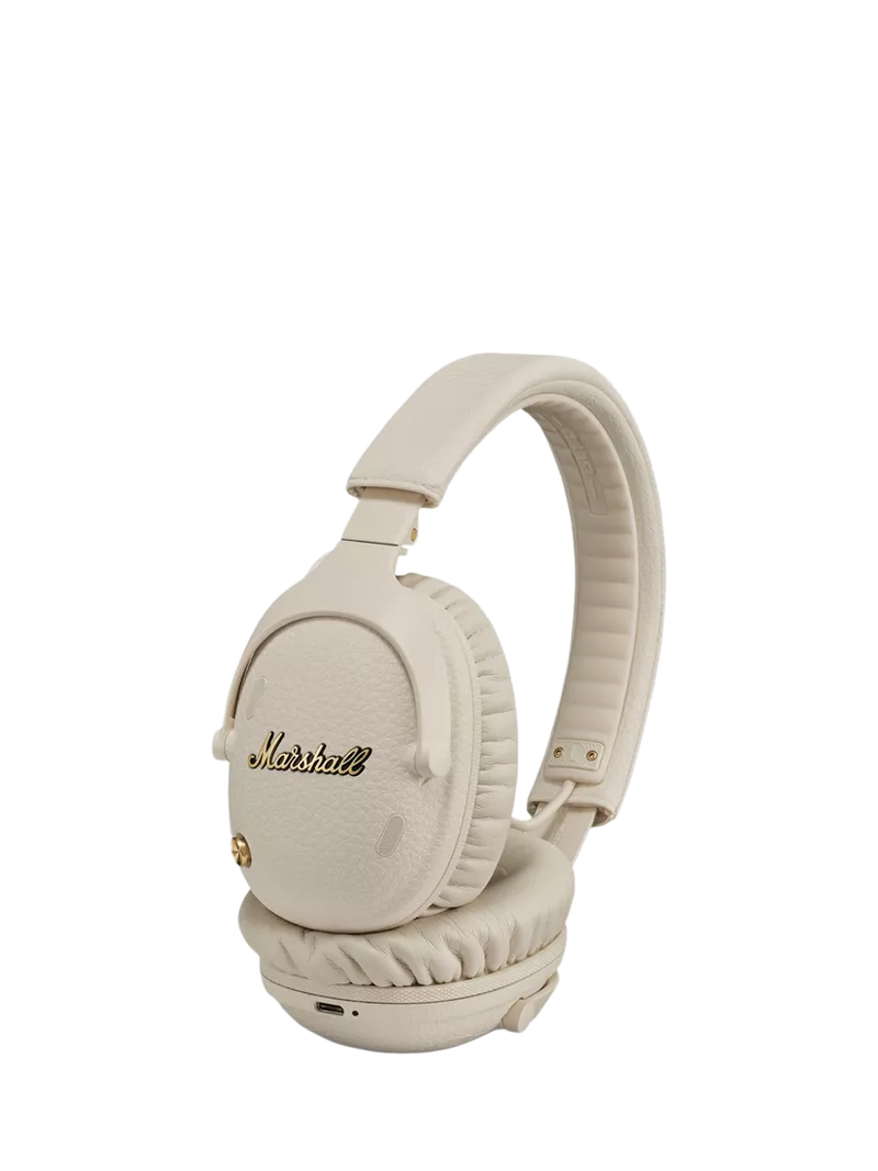 Marshall Monitor III ANC Noise Cancelling Wireless Bluetooth Over-Ear Headphones with Mic/Remote, Cream