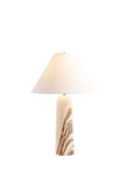 Pottery Barn Marlo marble table lamp white shade - British product