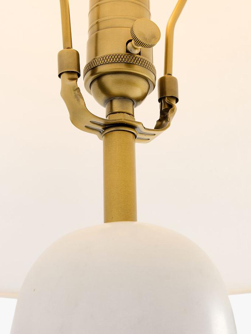 Pottery Barn Marlo marble table lamp white shade - British product