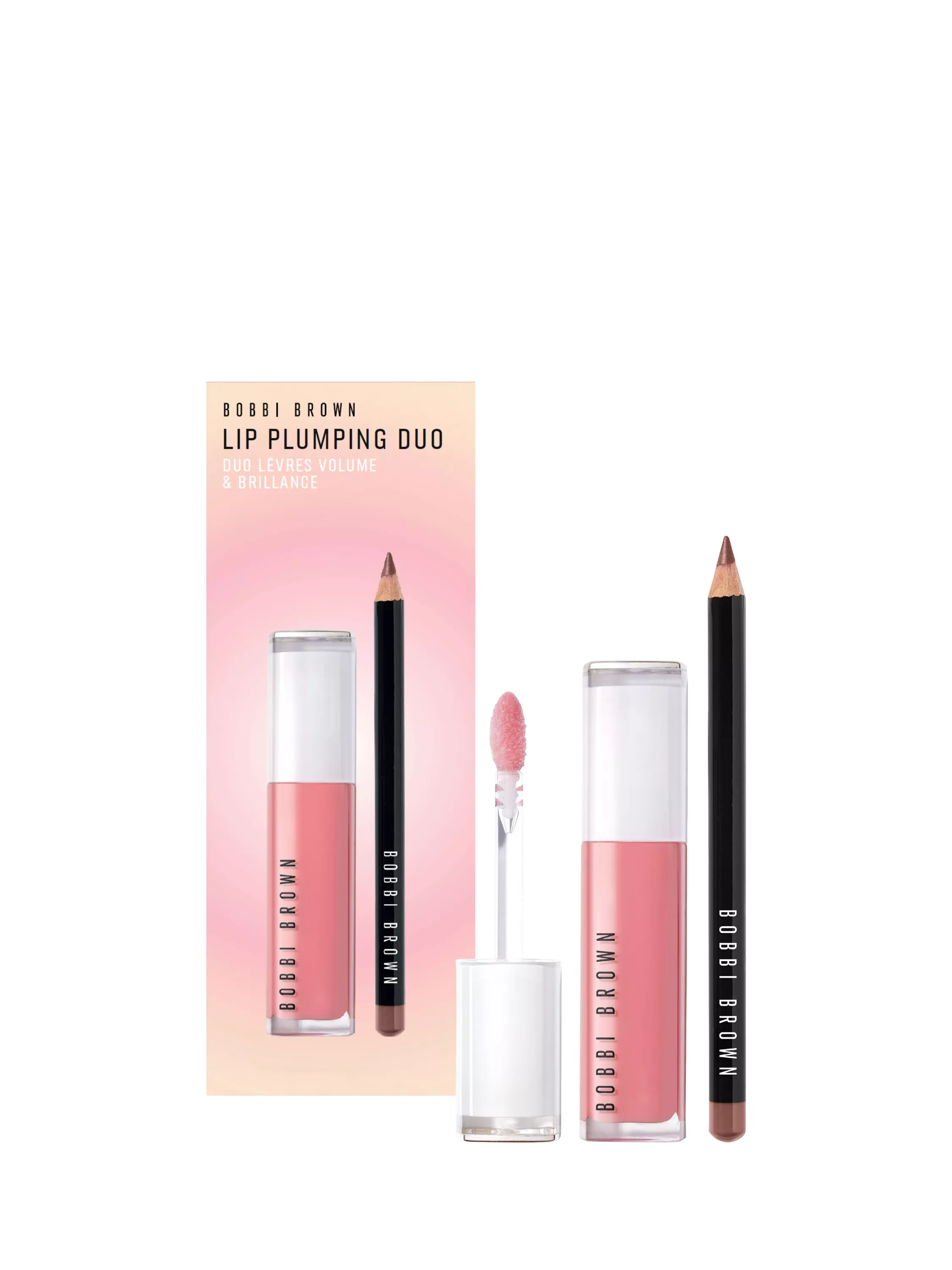 Bobbi Brown Lip Plumping Duo gift set with serum and pencil (British brand)
