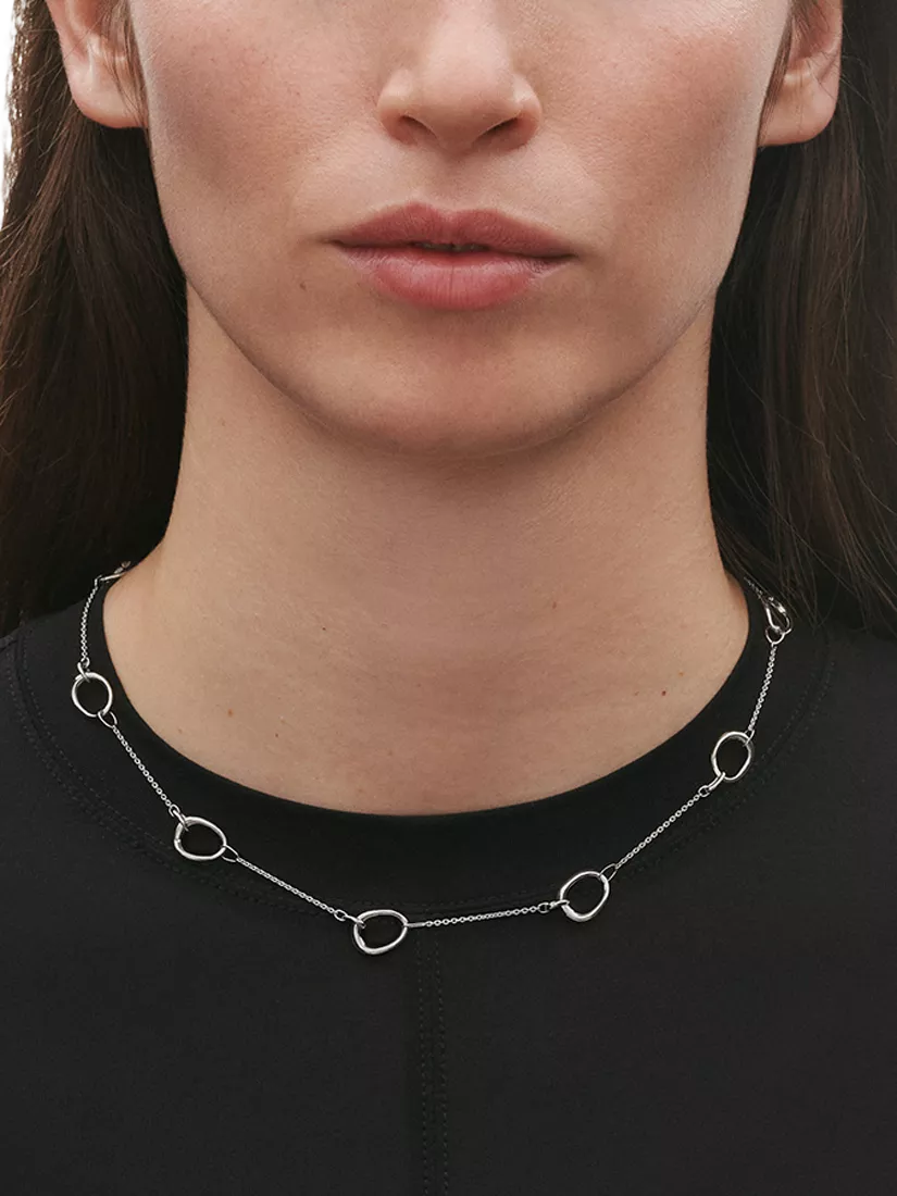 Georg Jensen Sterling Silver Offspring Interlock necklace 45cm - British product