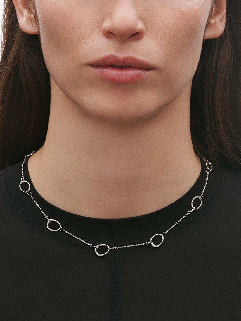 Georg Jensen Sterling Silver Offspring Interlock necklace 45cm - British product