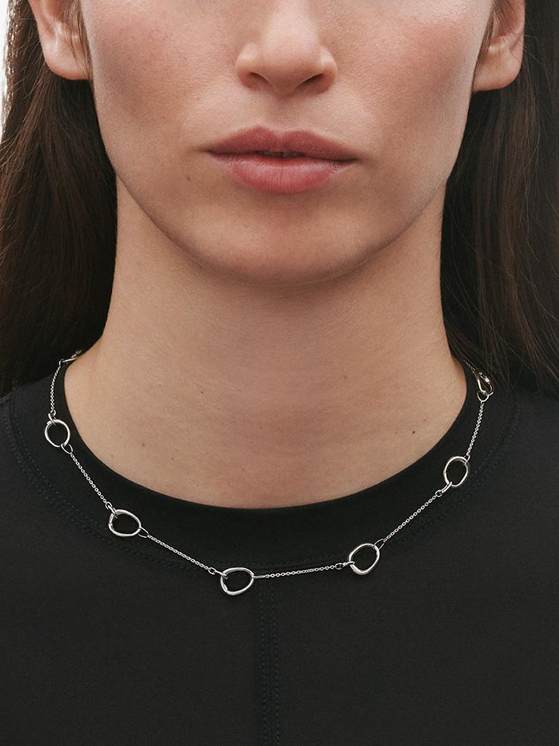 Georg Jensen Sterling Silver Offspring Interlock necklace 45cm - British product