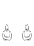 Georg Jensen sterling silver detachable hoop earrings H32mm W20mm - British product