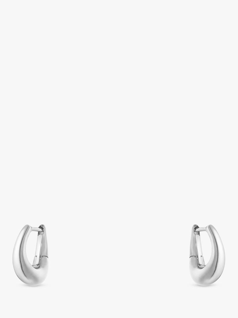 Georg Jensen sterling silver detachable hoop earrings H32mm W20mm - British product