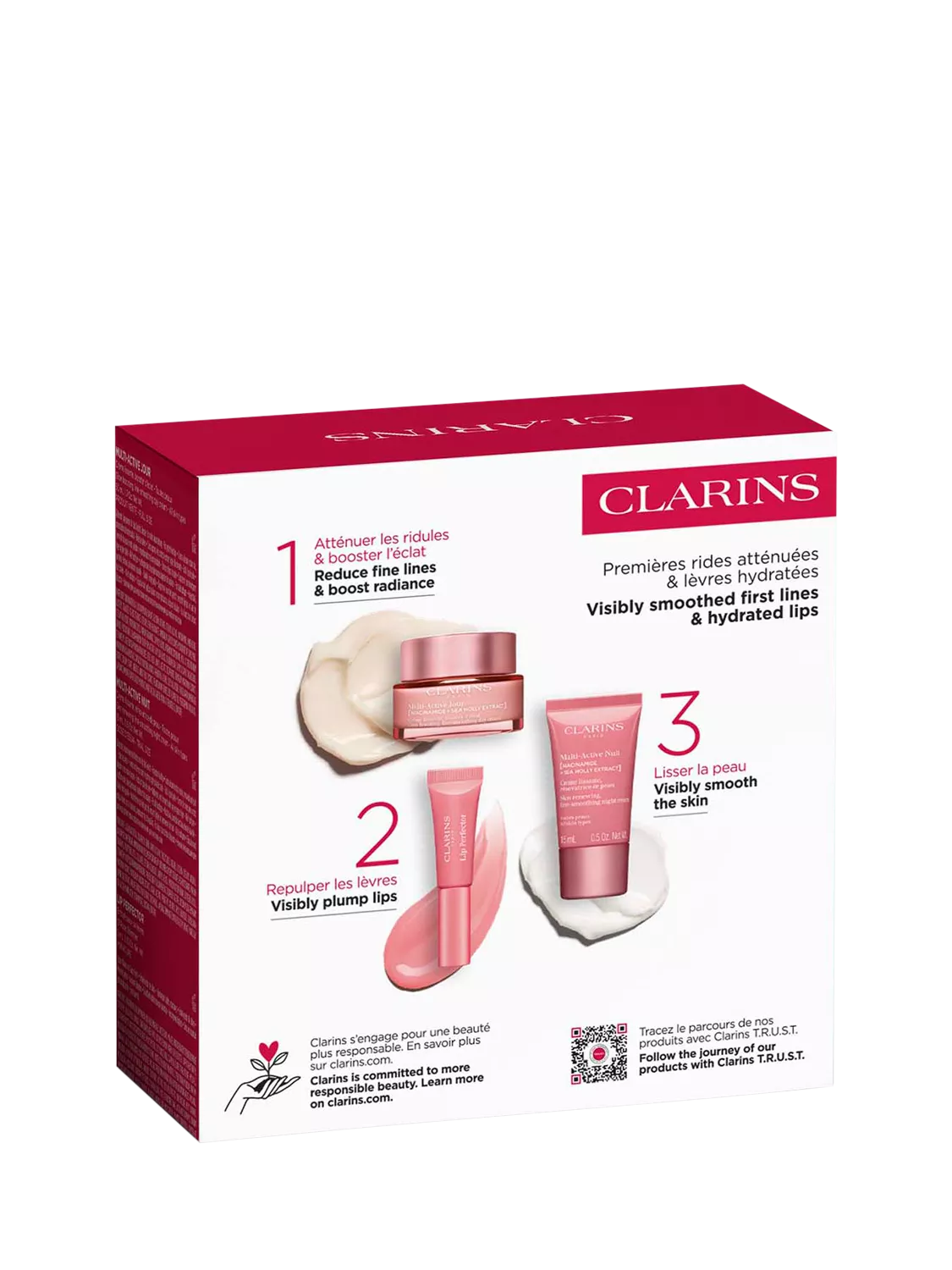 Clarins Multi-Active skincare gift set with day cream 50ml, UK version