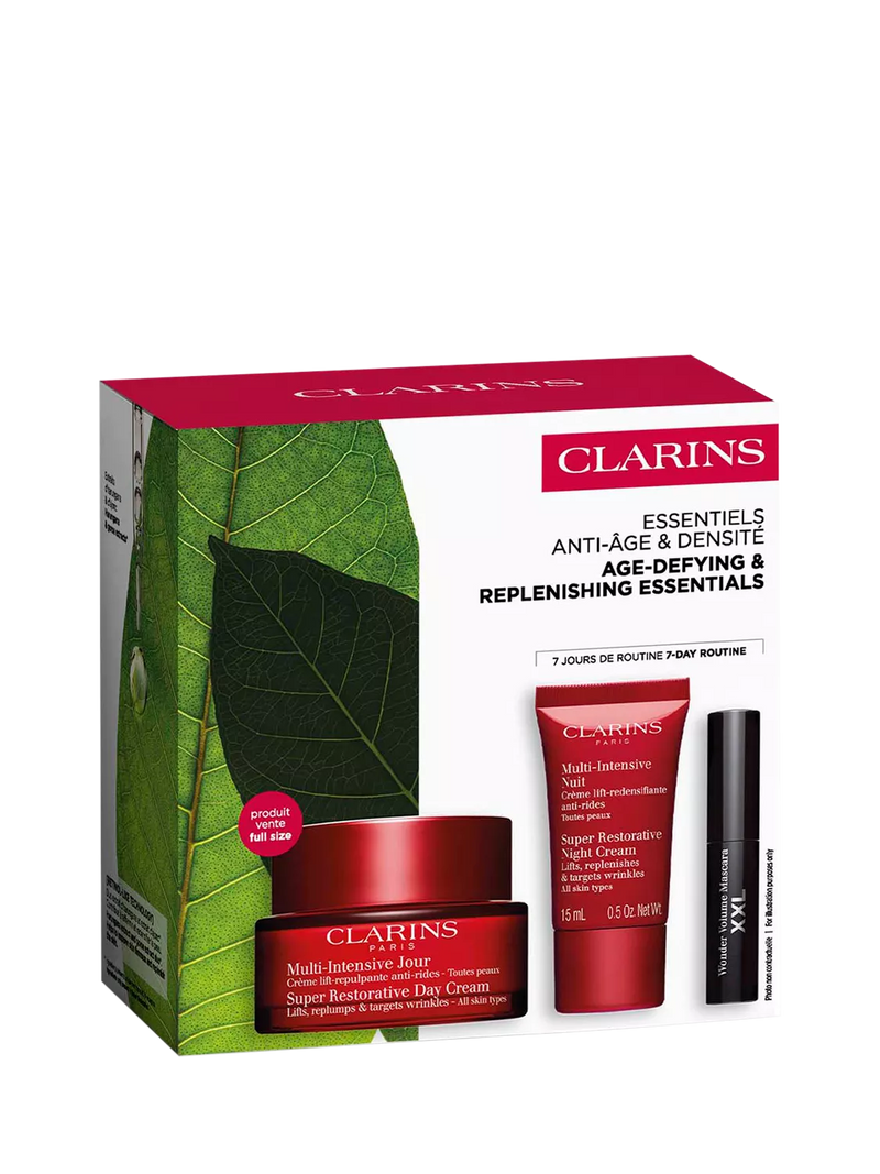 Clarins Super Restorative skincare gift set, imported from the UK