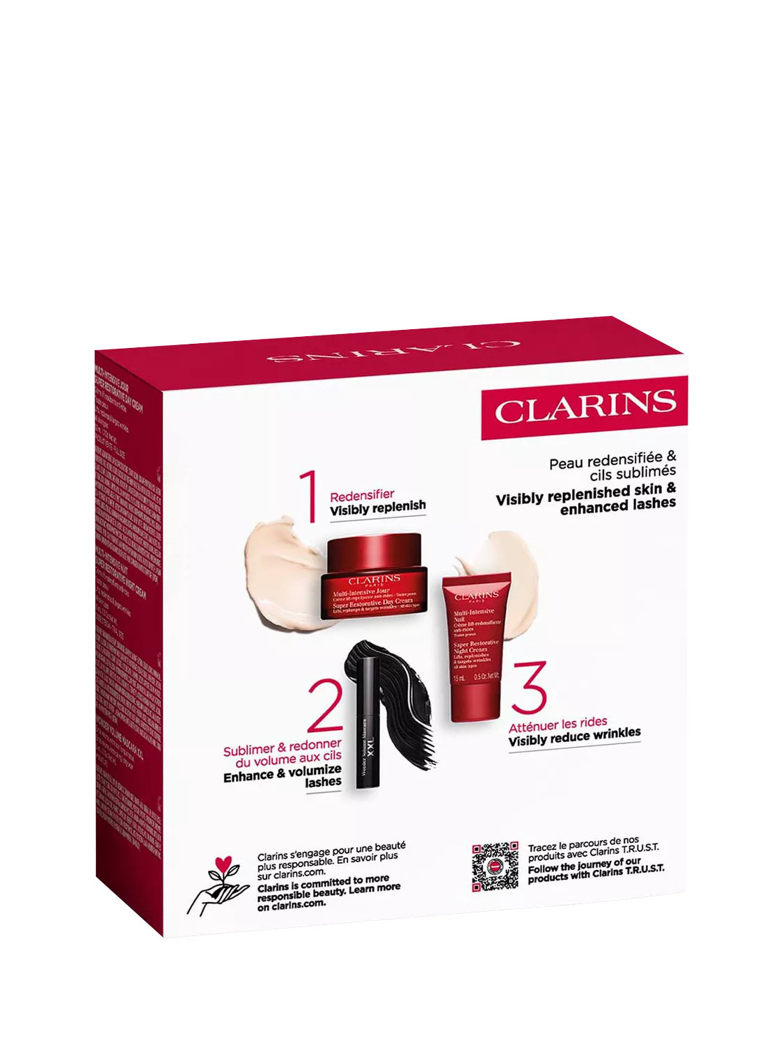 Clarins Super Restorative skincare gift set, imported from the UK