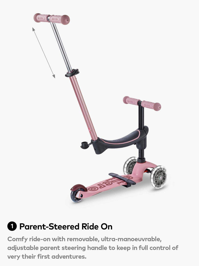 Micro Scooters 4-in-1 toddler scooter with LED wheels - British product