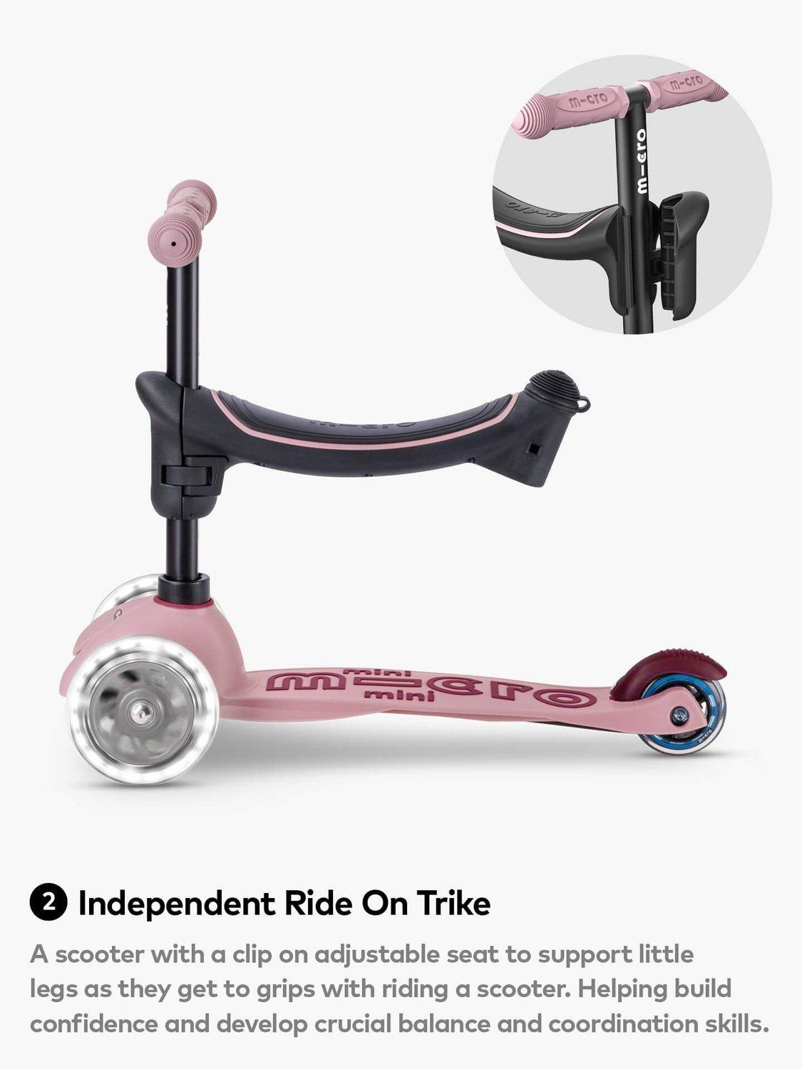 Micro Scooters 4-in-1 toddler scooter with LED wheels - British product
