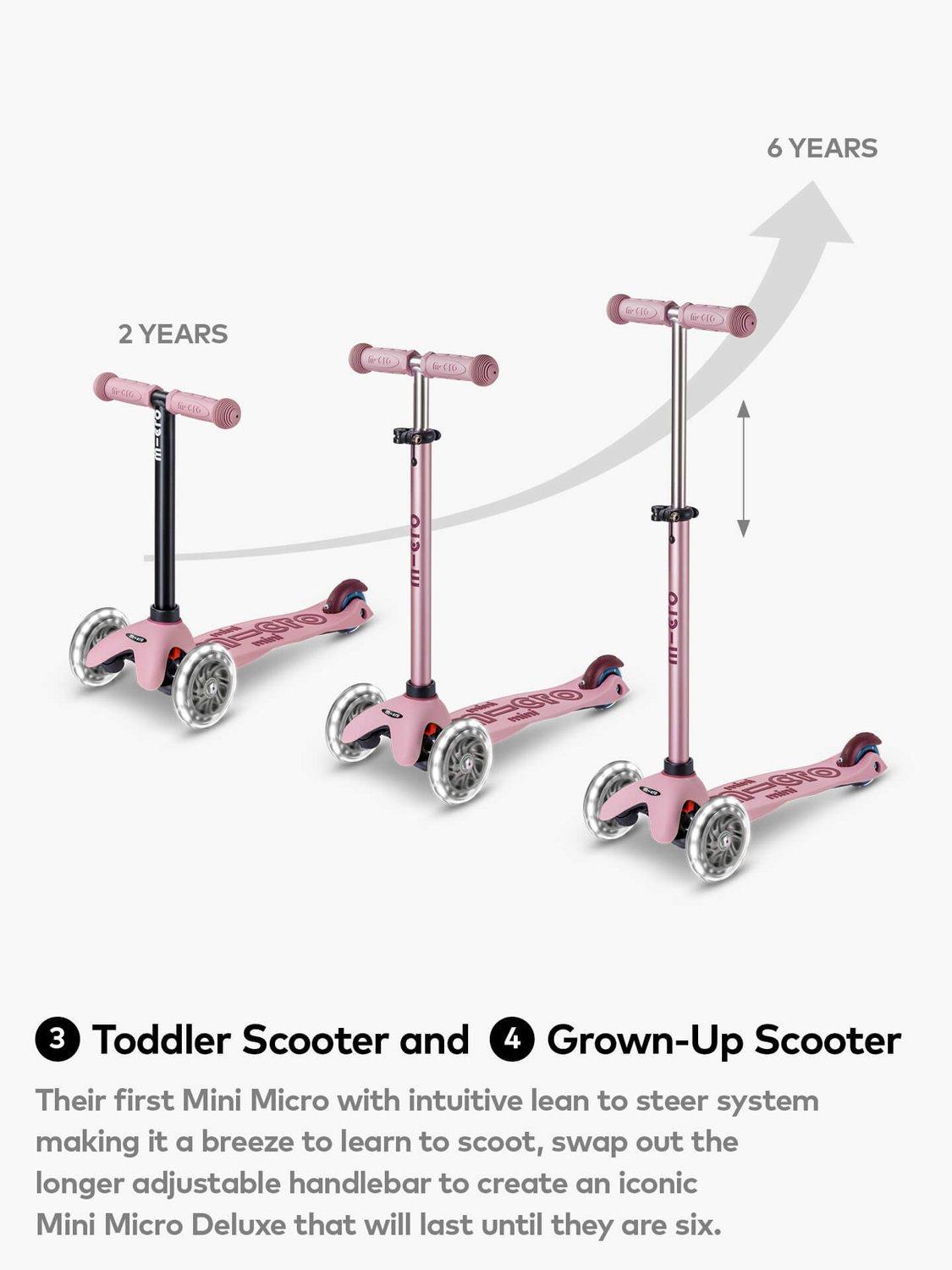 Micro Scooters 4-in-1 toddler scooter with LED wheels - British product