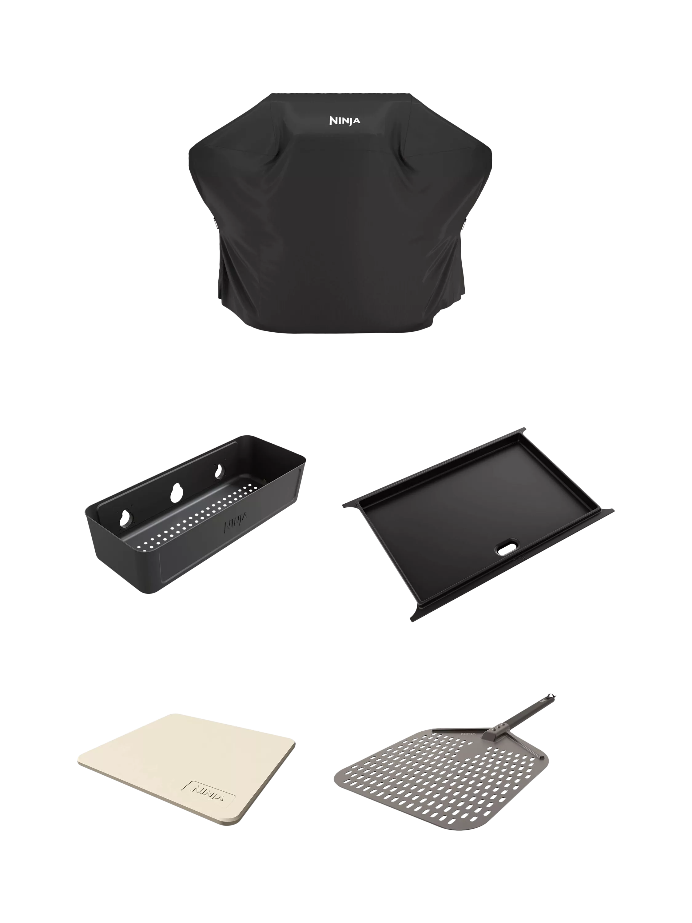 Ninja FlexFlame Ultimate Bundle outdoor cooking system with pizza stone, UK version