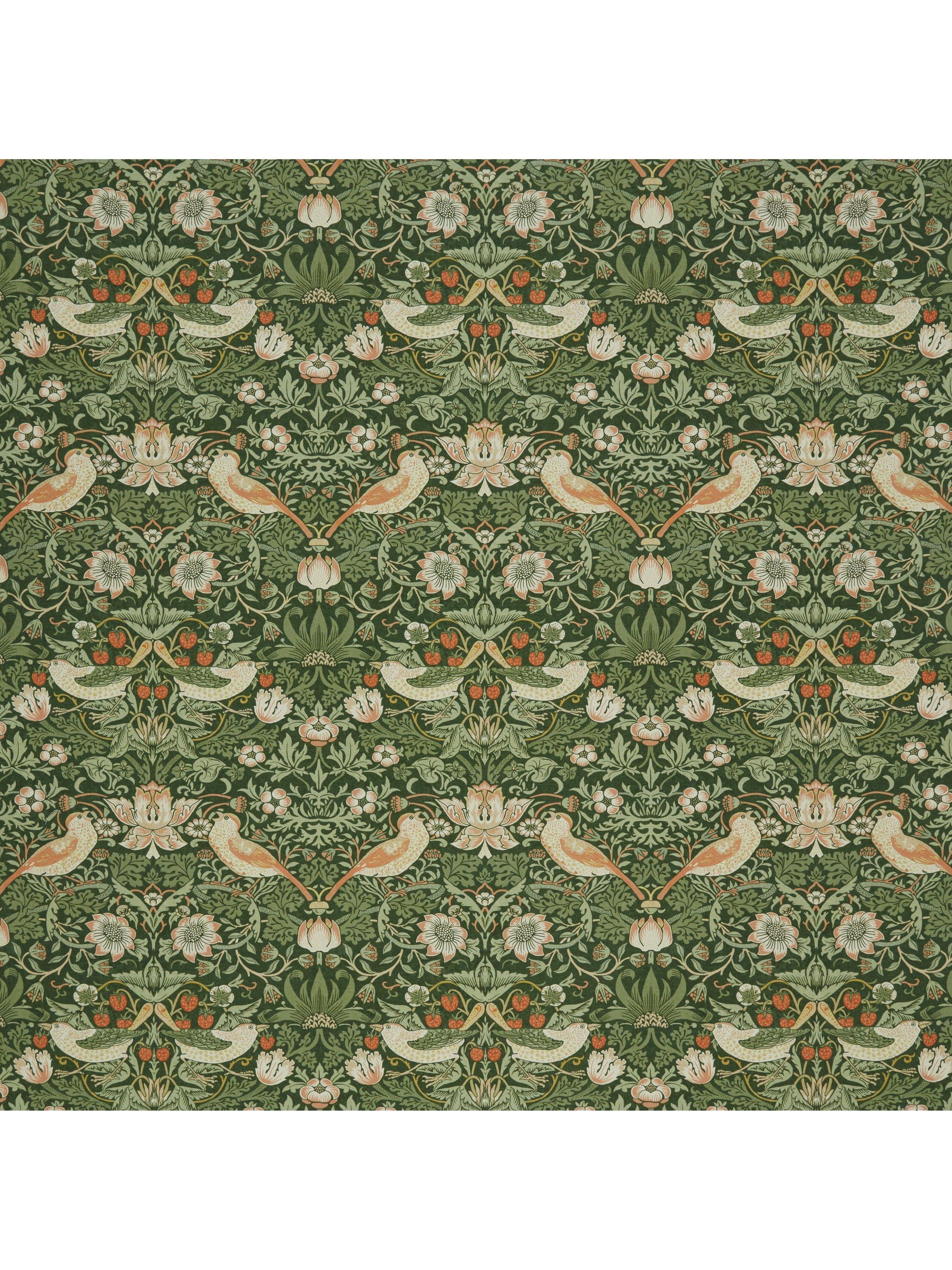 William Morris Strawberry Thief pouffe in Nettle colour - British product