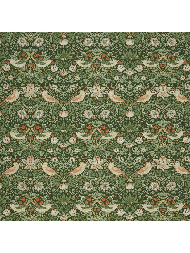 William Morris Strawberry Thief pouffe in Nettle colour - British product