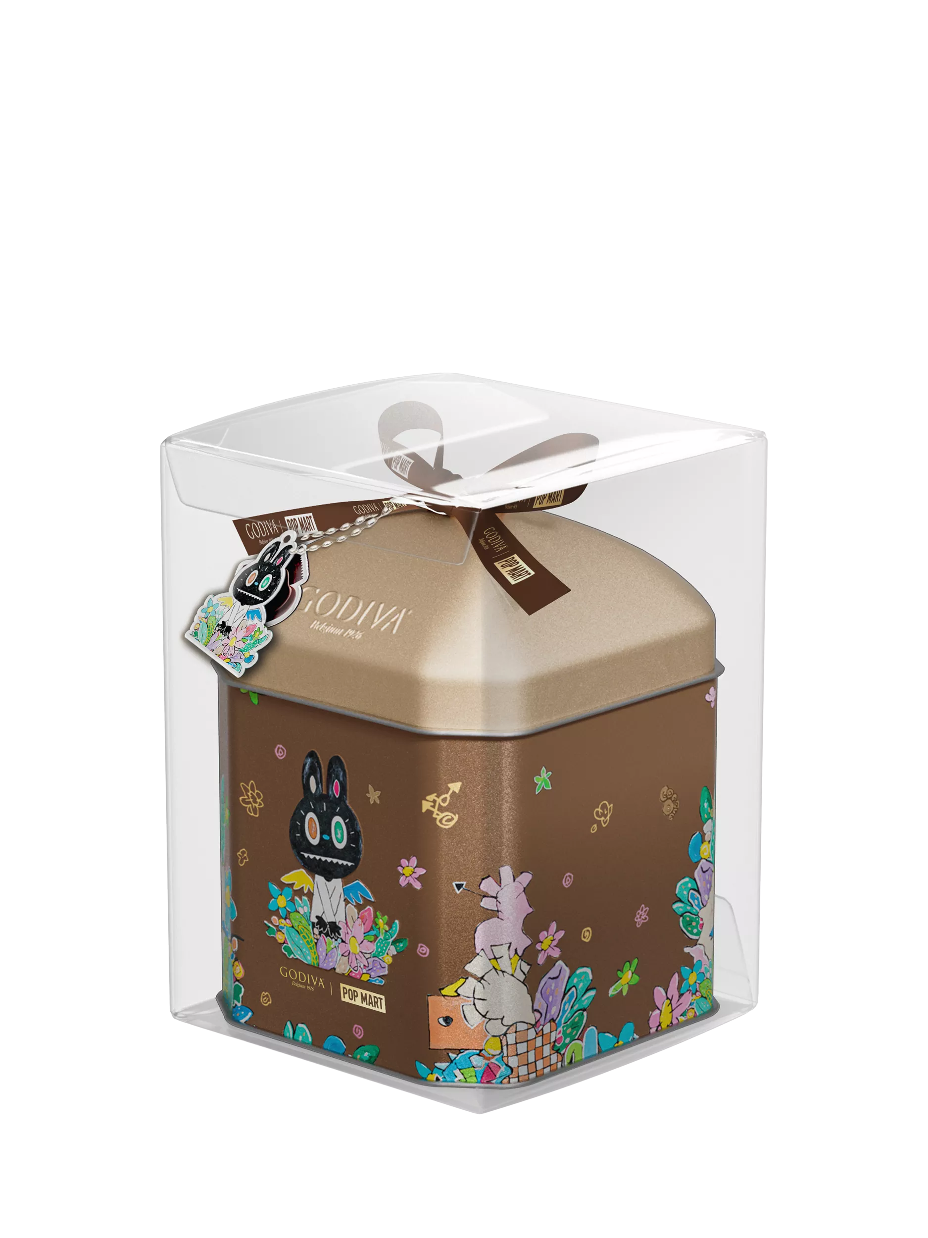 Godiva LABUBU dark chocolate ganache tin 78g, UK version