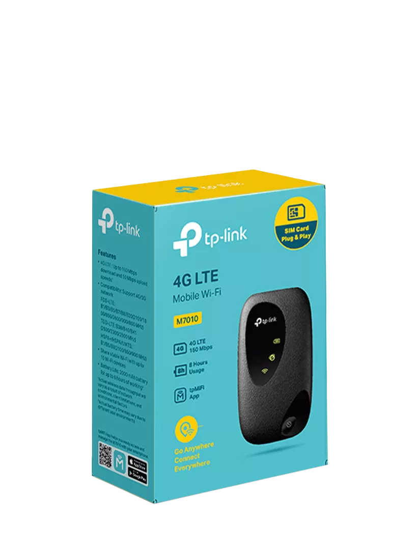 TP-Link M7010 4G LTE mobile Wi-Fi hotspot in black - British product