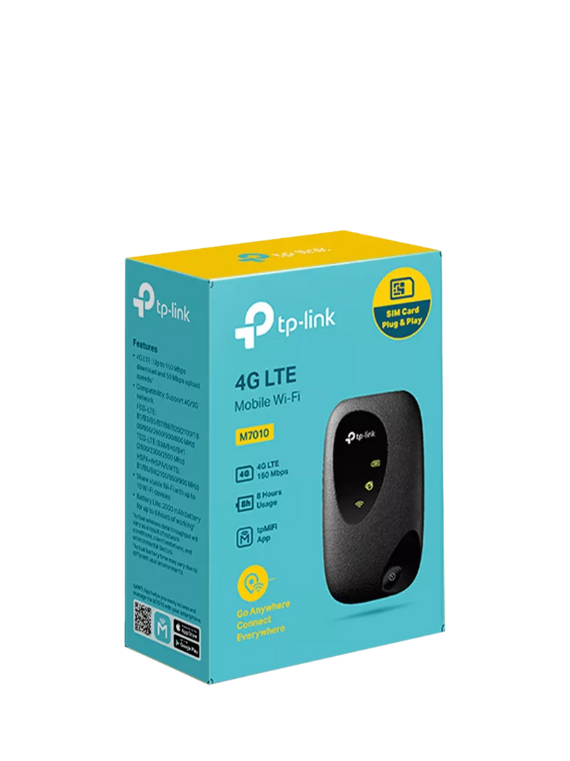 TP-Link M7010 4G LTE mobile Wi-Fi hotspot in black - British product