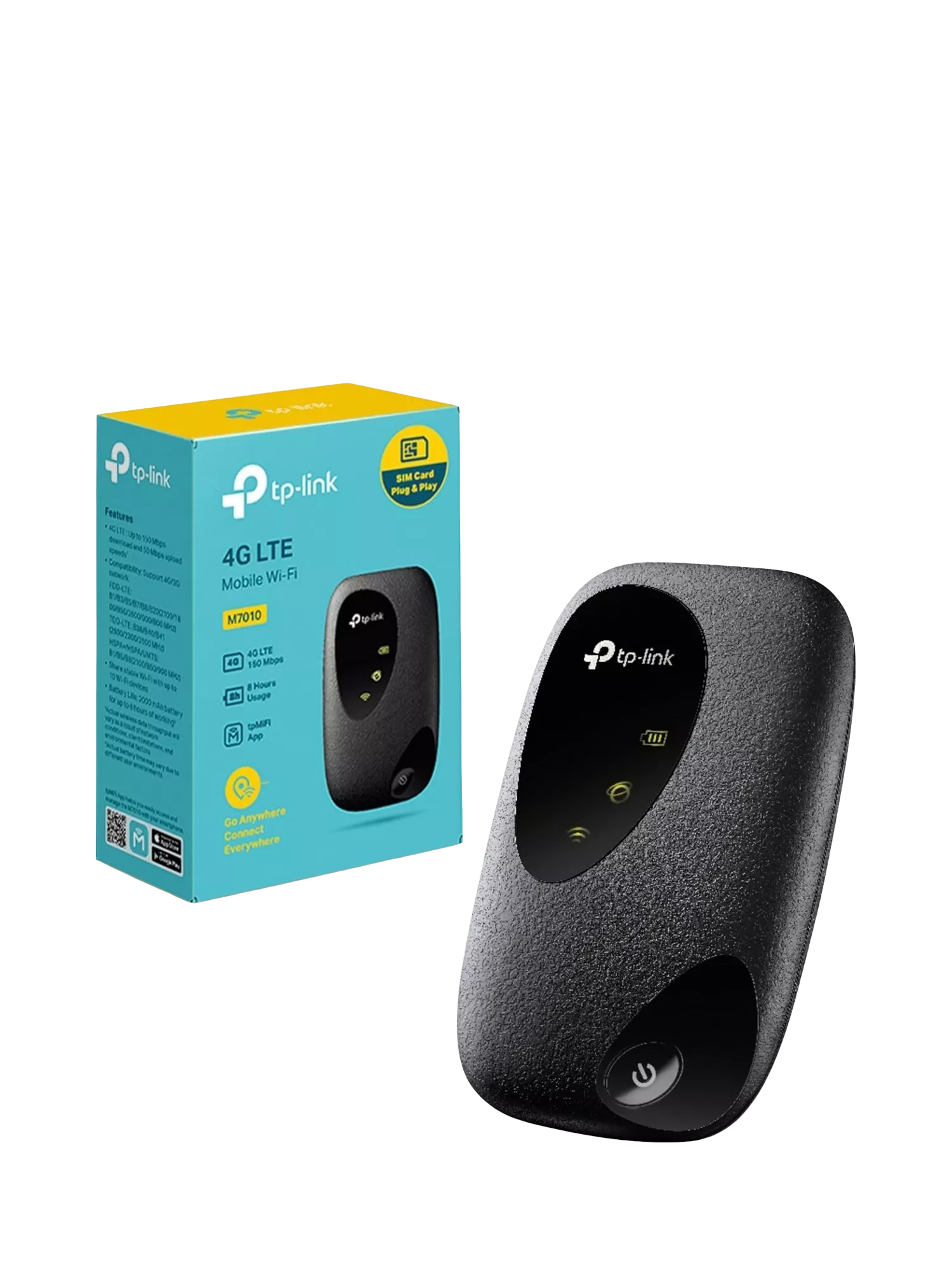 TP-Link M7010 4G LTE mobile Wi-Fi hotspot in black - British product
