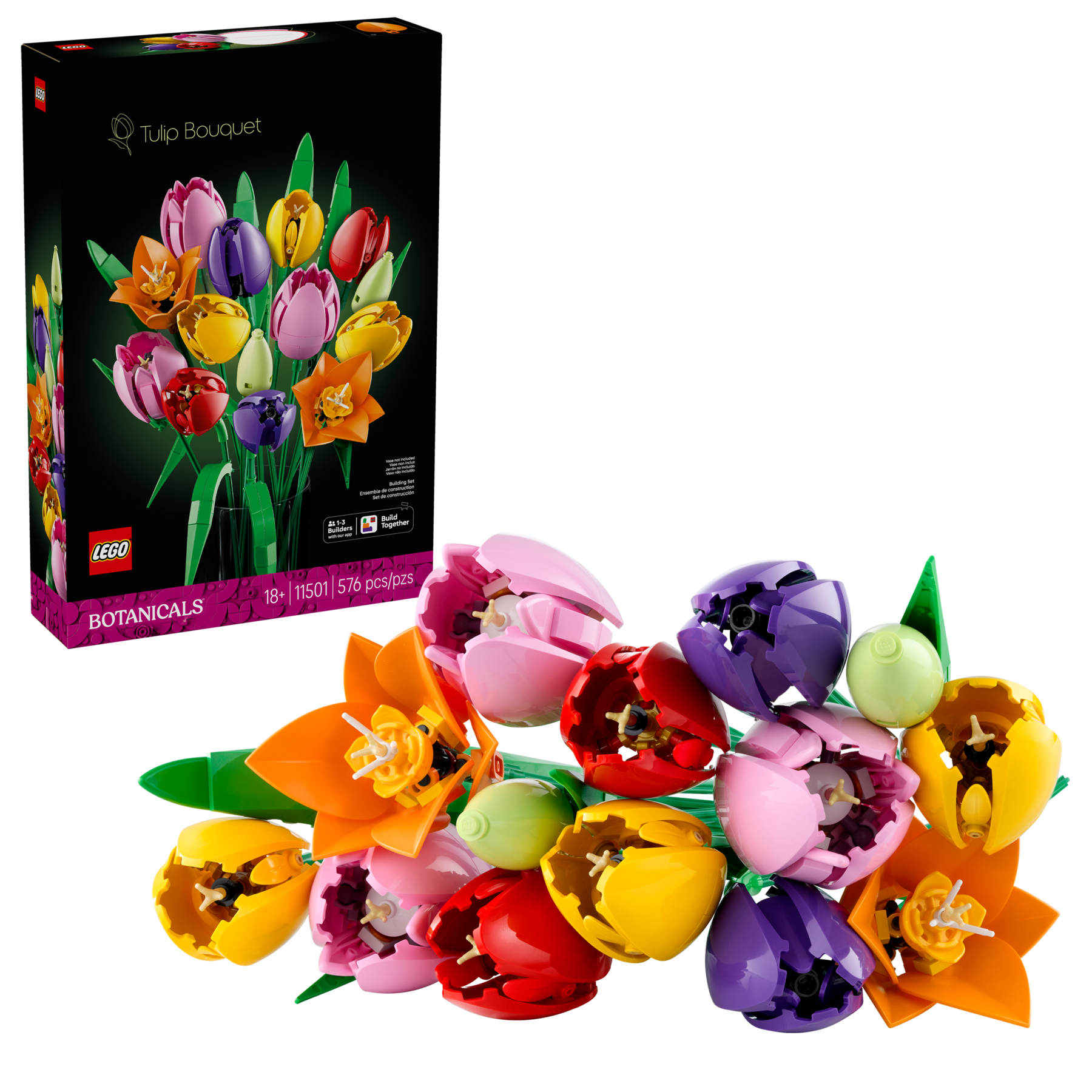 LEGO Tulip Bouquet building set 576 pieces, imported from the UK