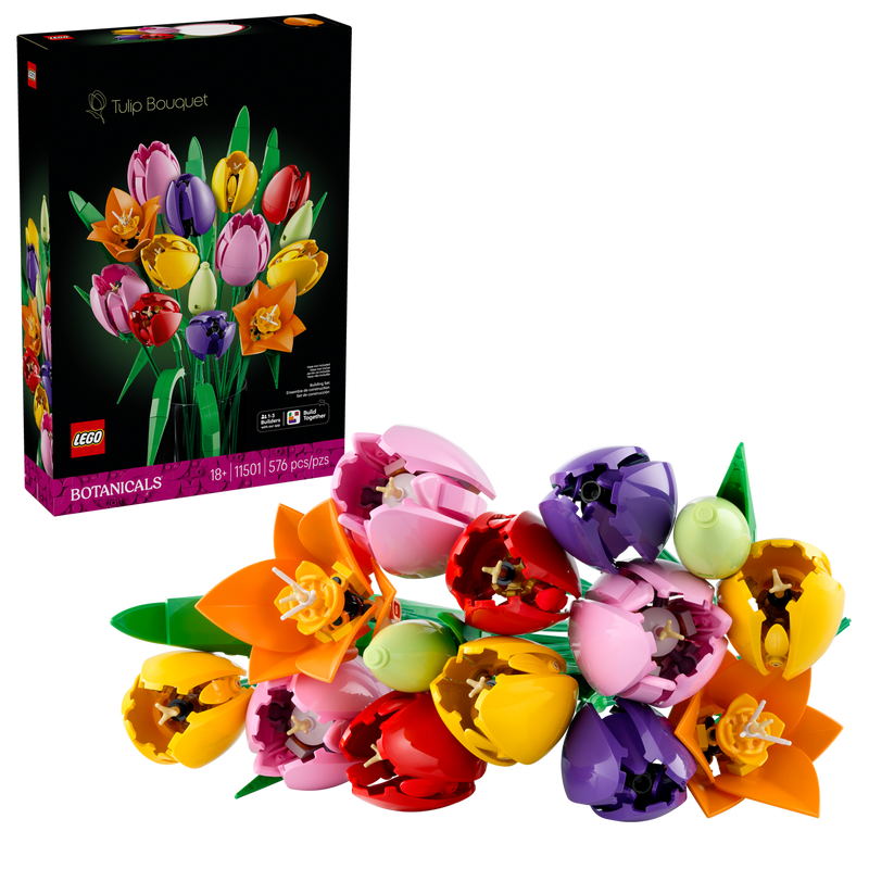 LEGO Tulip Bouquet building set 576 pieces, imported from the UK