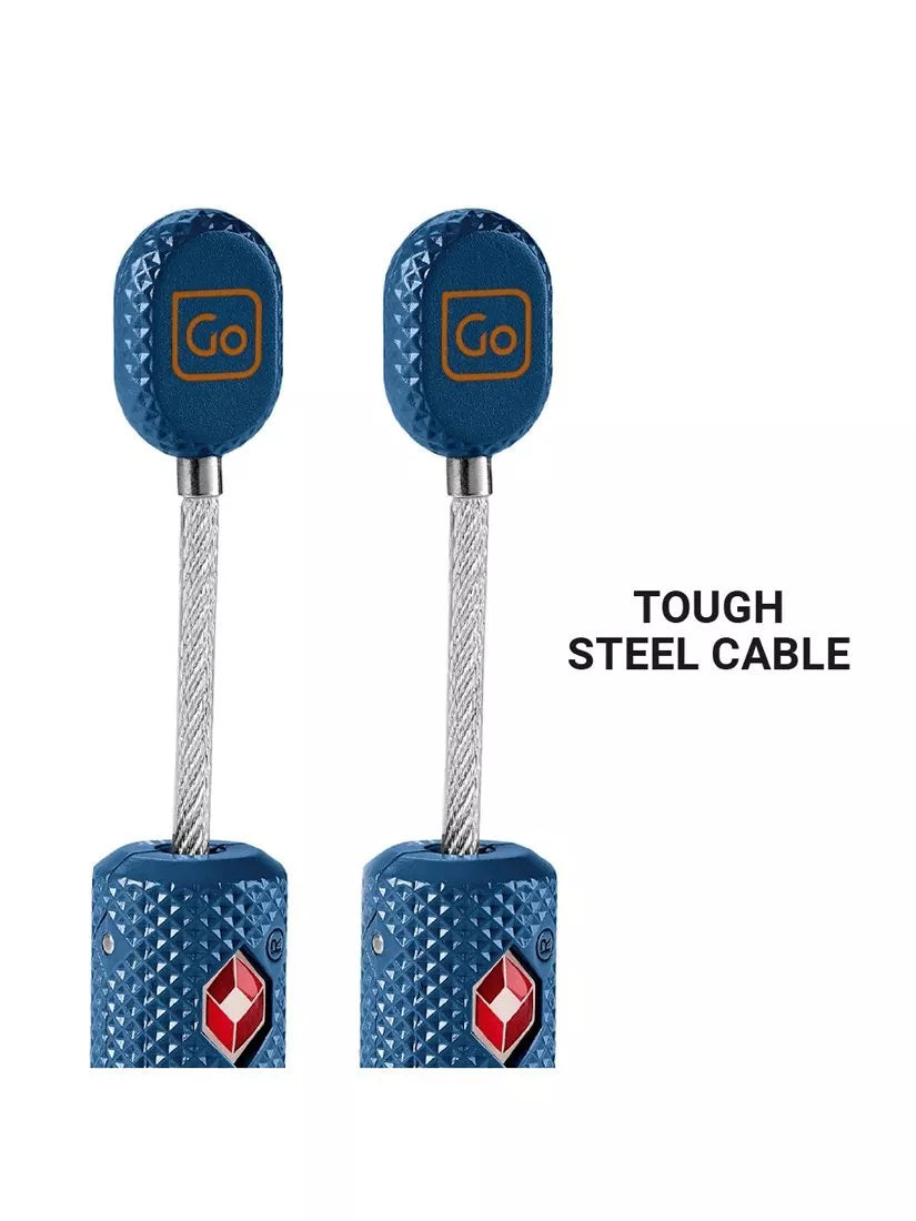 Go Travel TSA cable padlock pack of 2 - British product