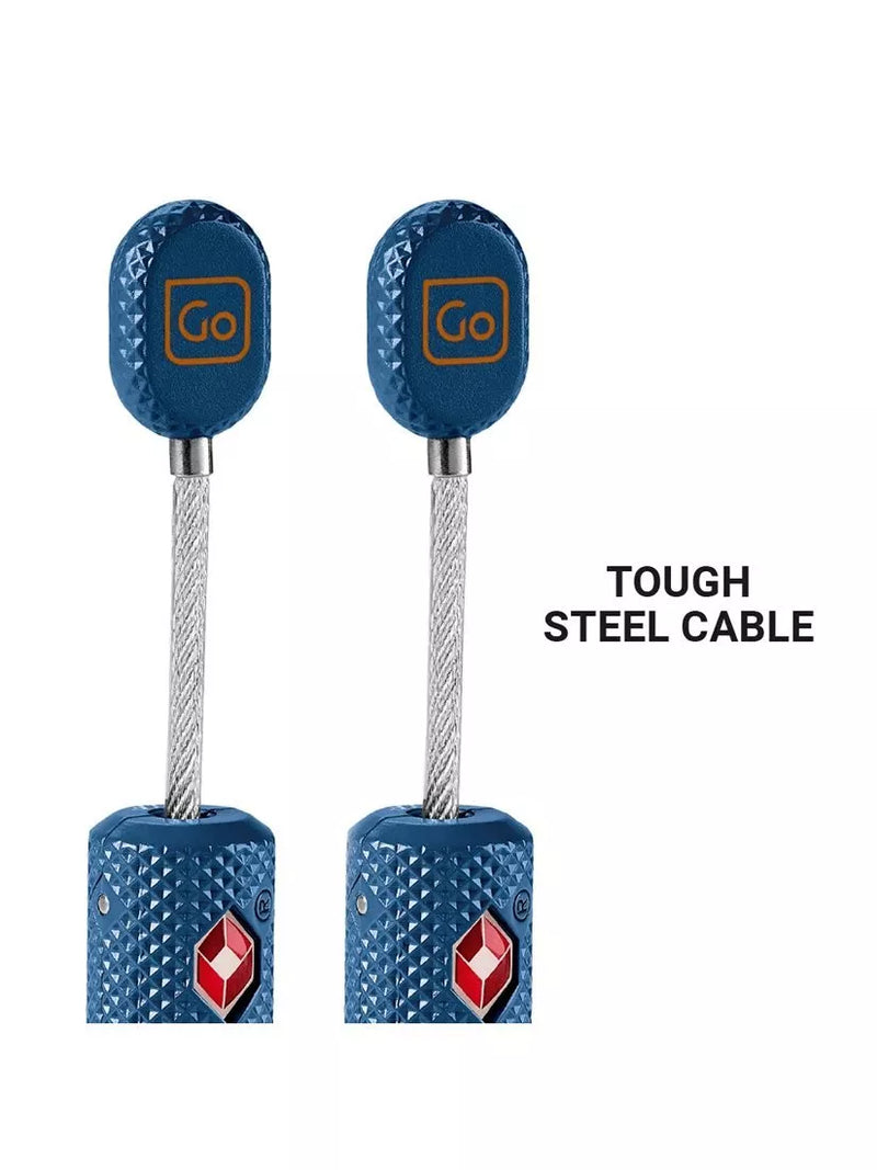 Go Travel TSA cable padlock pack of 2 - British product