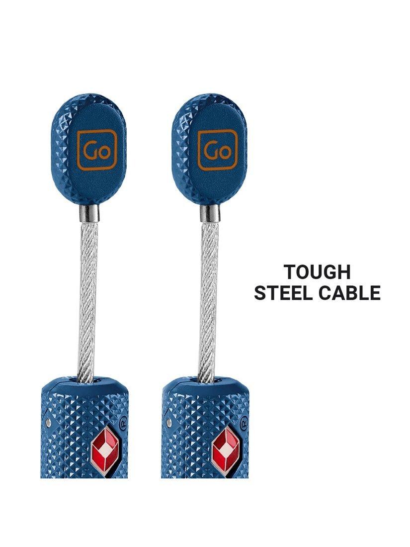 Go Travel TSA cable padlock pack of 2 - British product