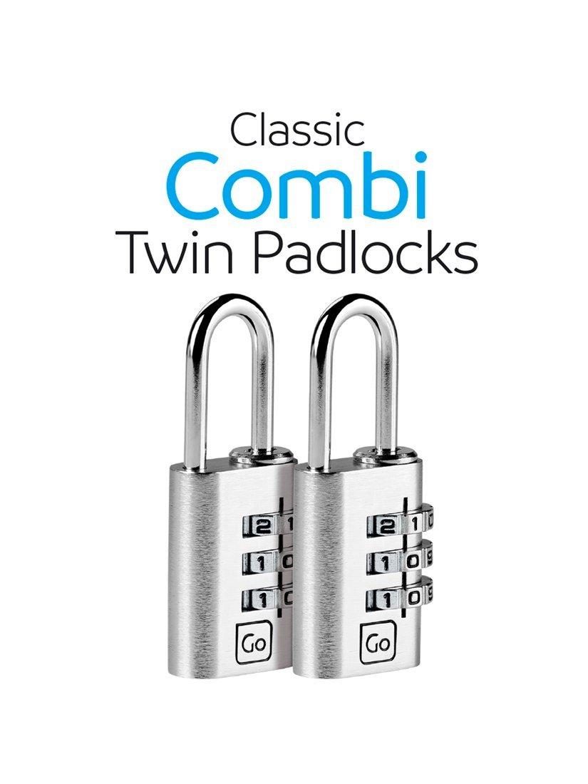 Go Travel combination padlock pack of 2, imported from the UK