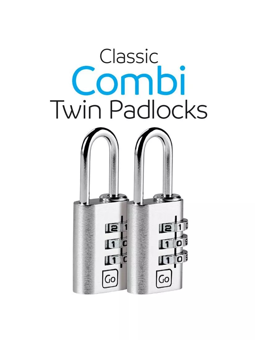 Go Travel combination padlock pack of 2, imported from the UK