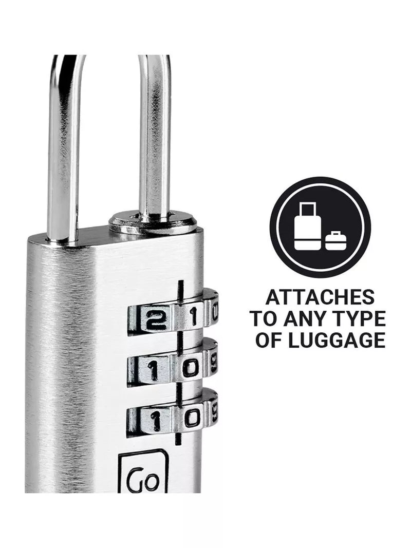 Go Travel combination padlock pack of 2, imported from the UK