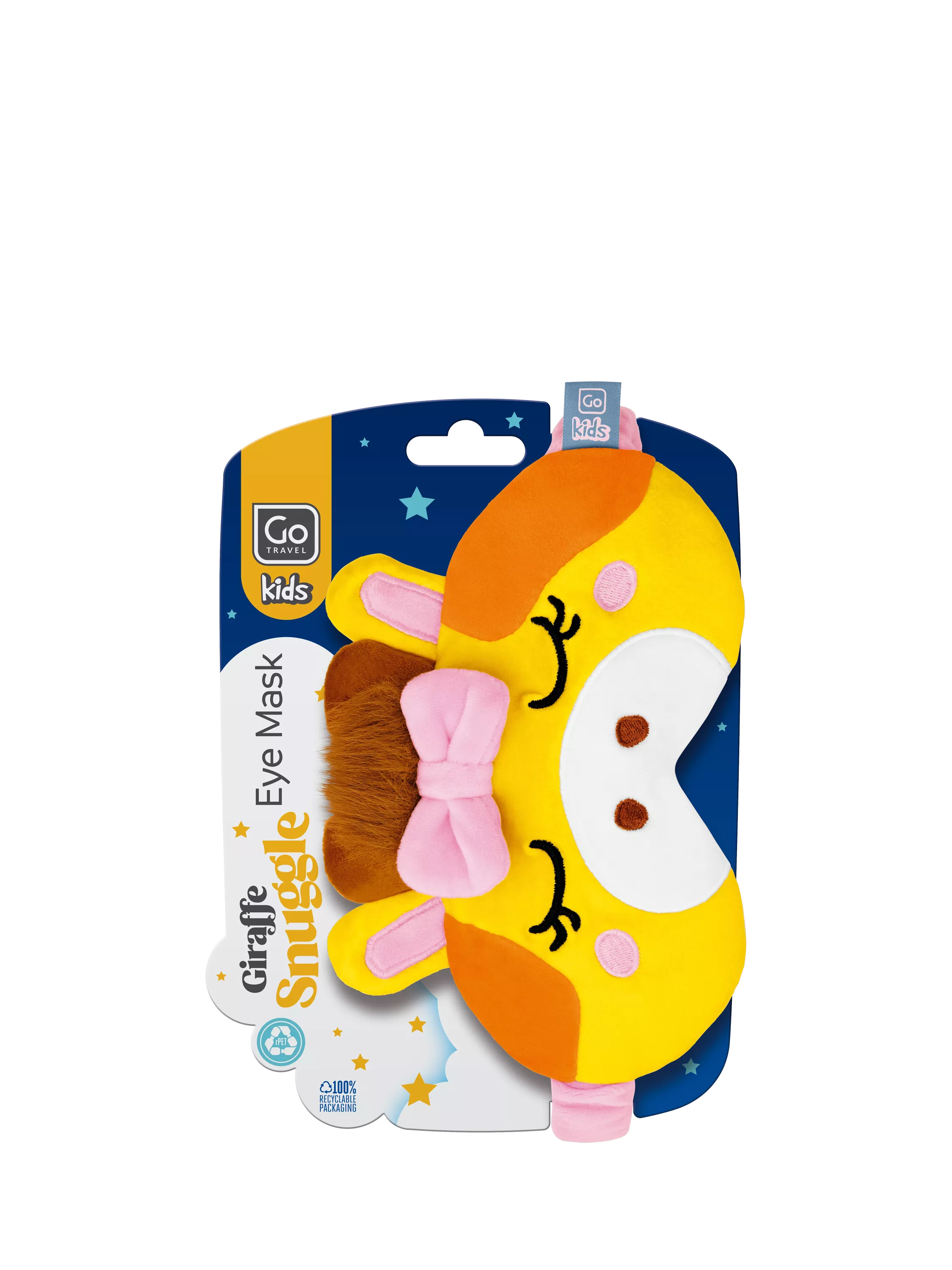 Go Travel giraffe eye mask yellow - British product