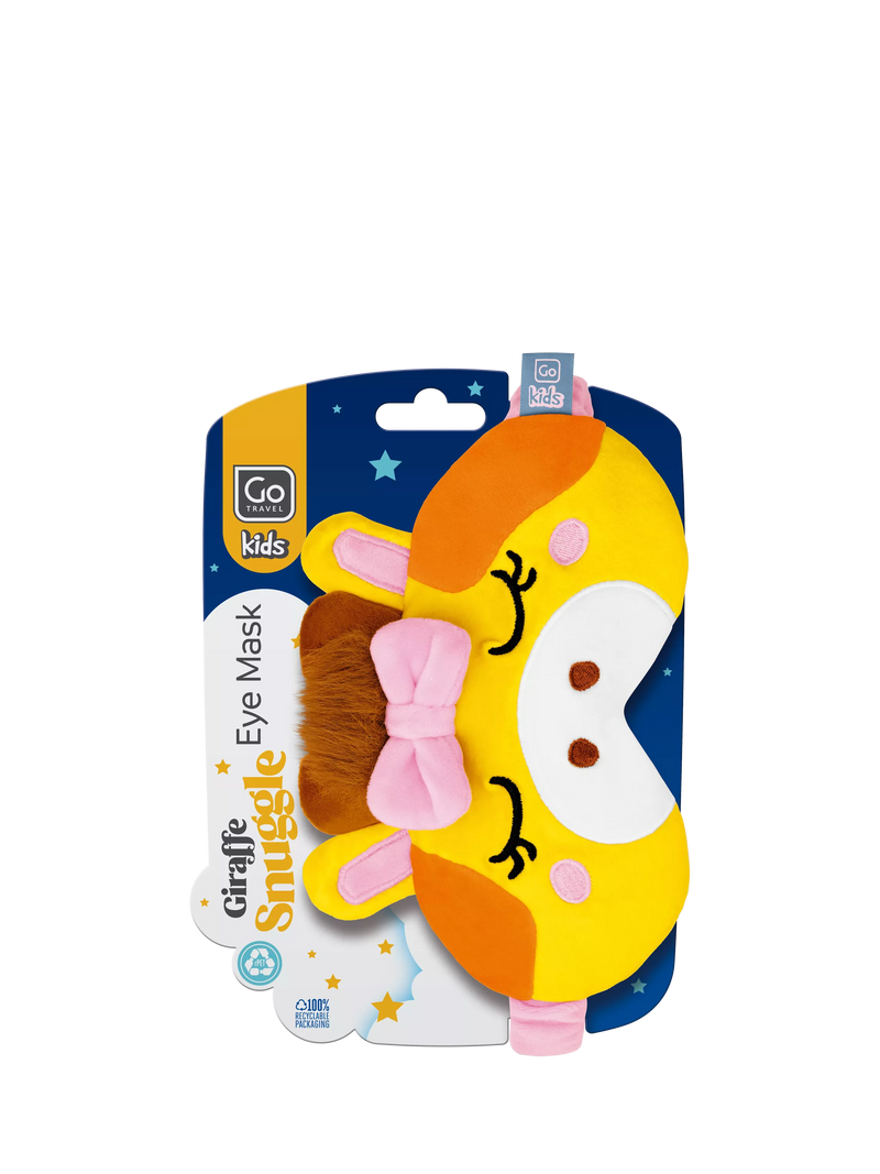 Go Travel giraffe eye mask yellow - British product