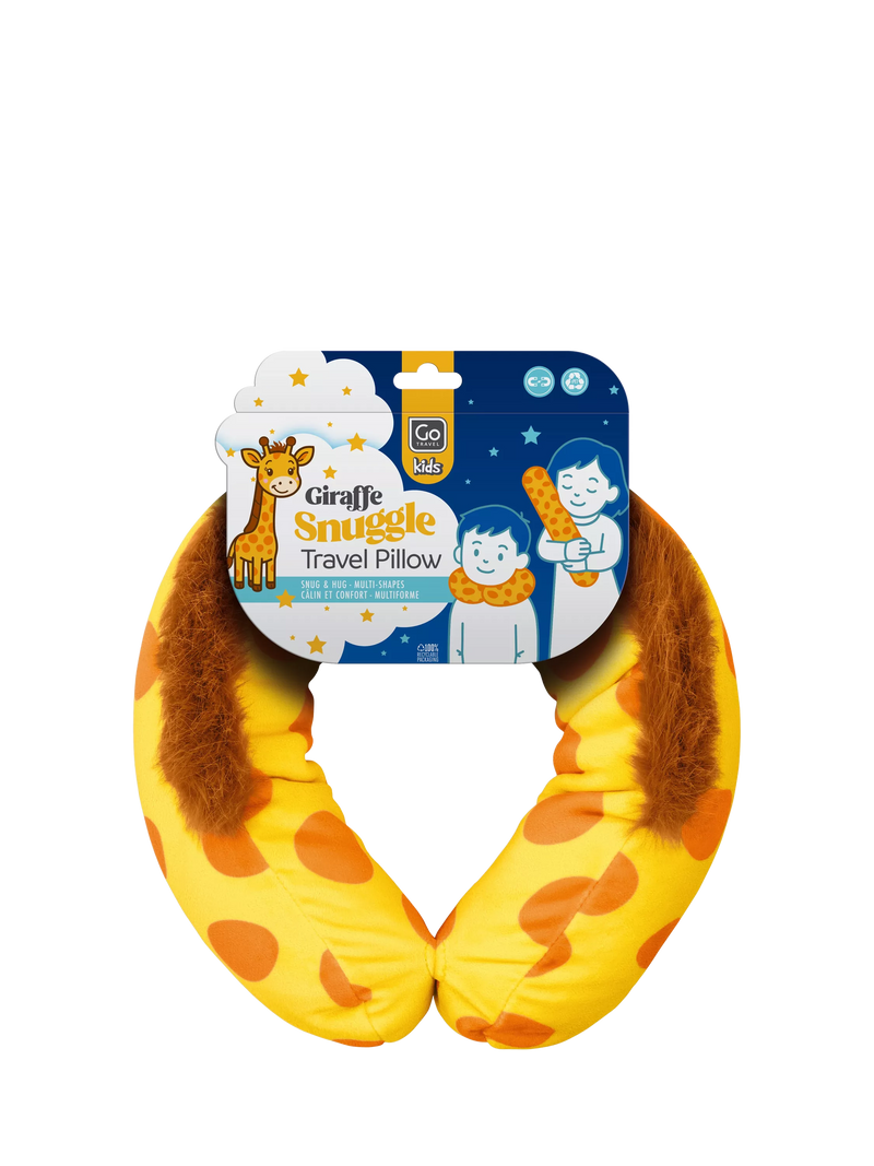 Go Travel kids' giraffe snuggle travel pillow yellow, imported from the UK