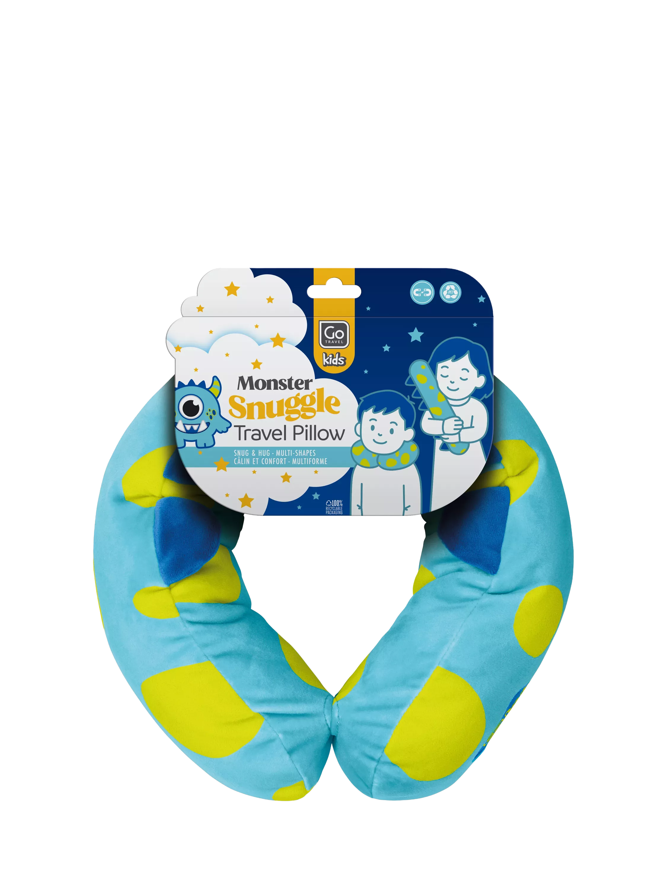 Go Travel monster snuggle travel pillow blue (British brand)