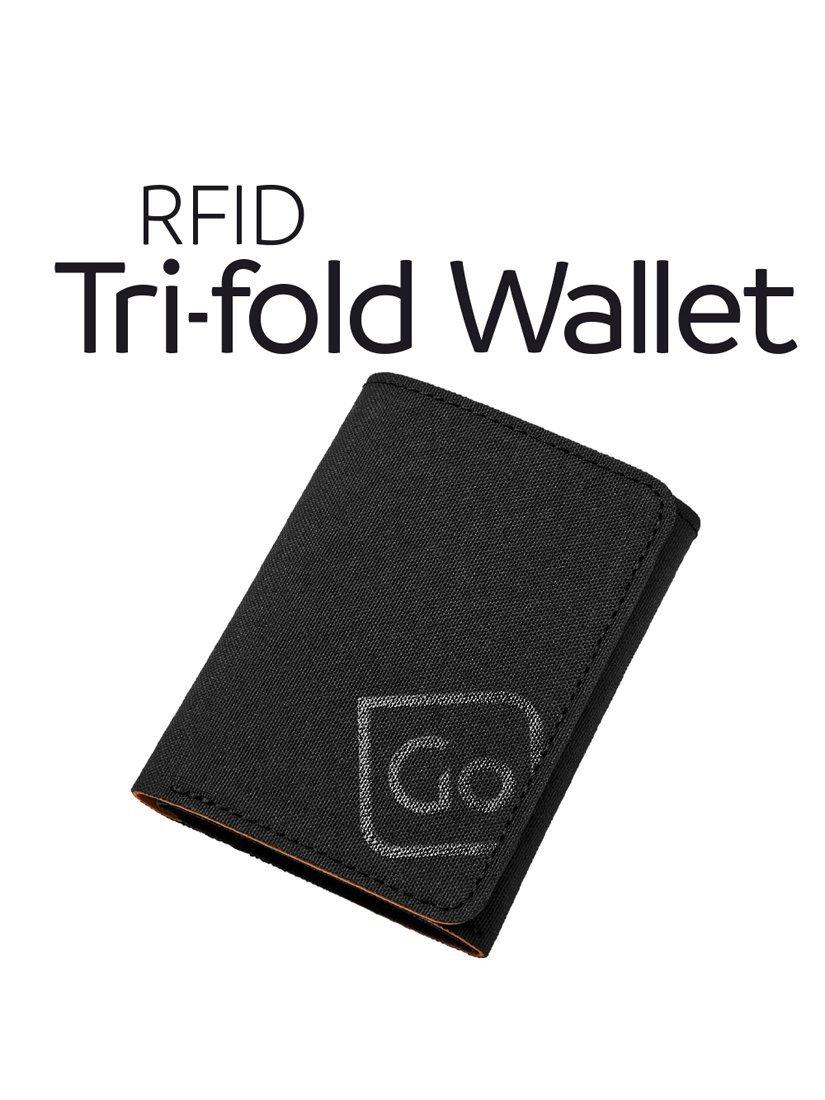 Go Travel tri-fold wallet black (British brand)