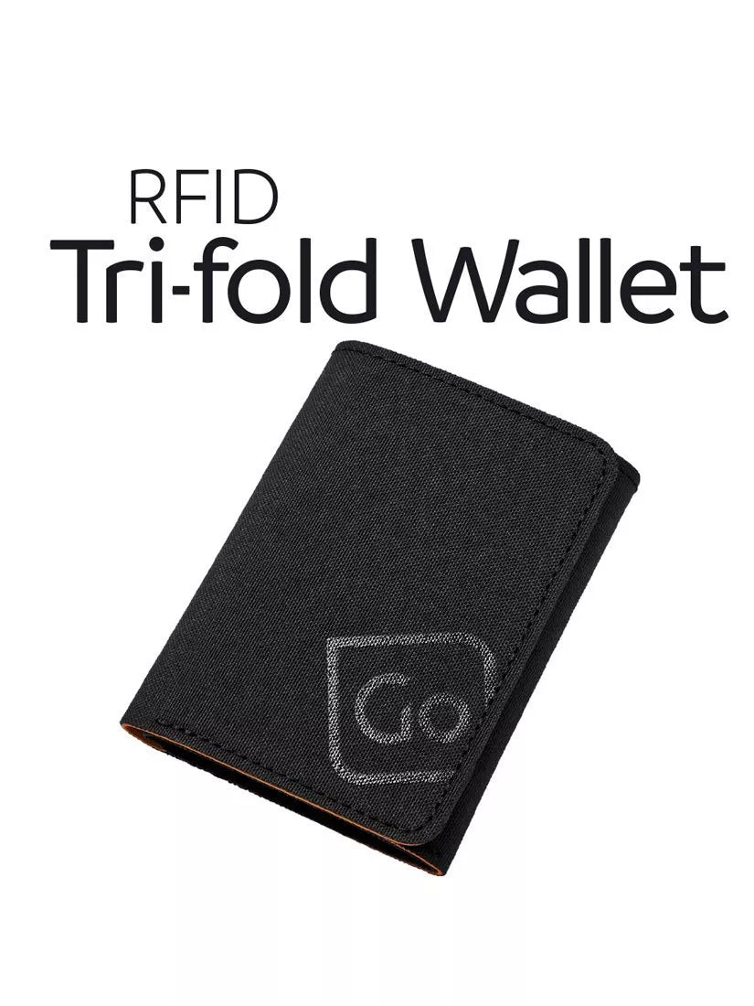 Go Travel tri-fold wallet black (British brand)