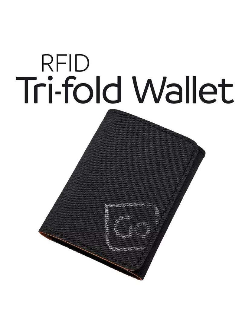 Go Travel tri-fold wallet black (British brand)