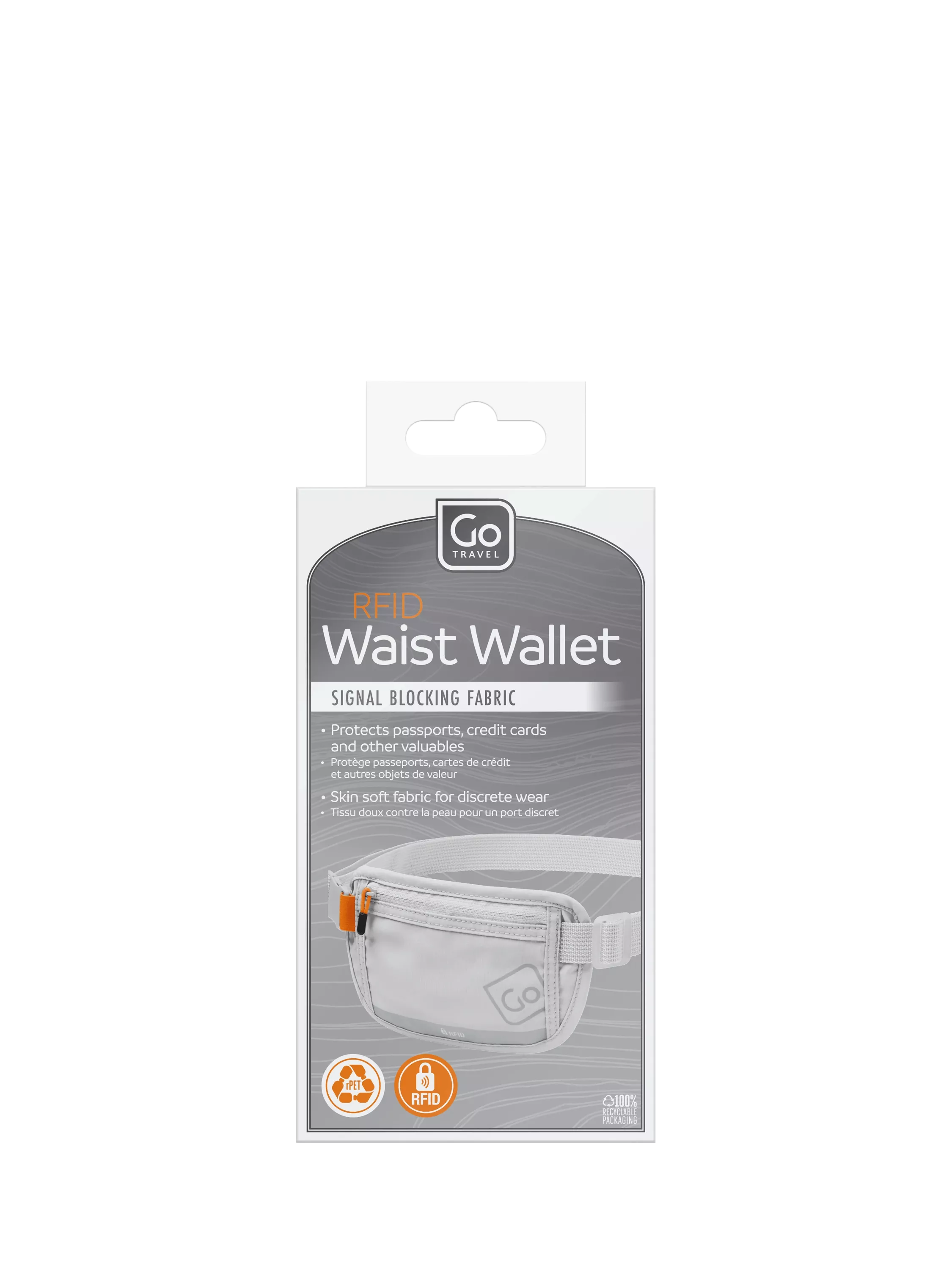 Go Travel RFID waist wallet Grey, UK version