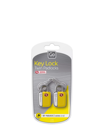 John Lewis Go Travel Travel Padlock 2-Pack Yellow- Buy online at McGrocer
