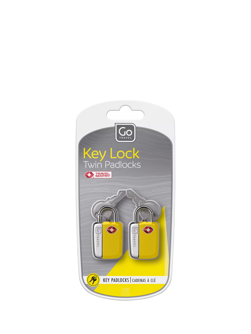 Go Travel padlock pack of 2 yellow - British product