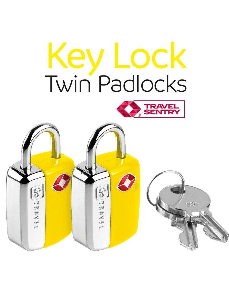 Go Travel padlock pack of 2 yellow - British product